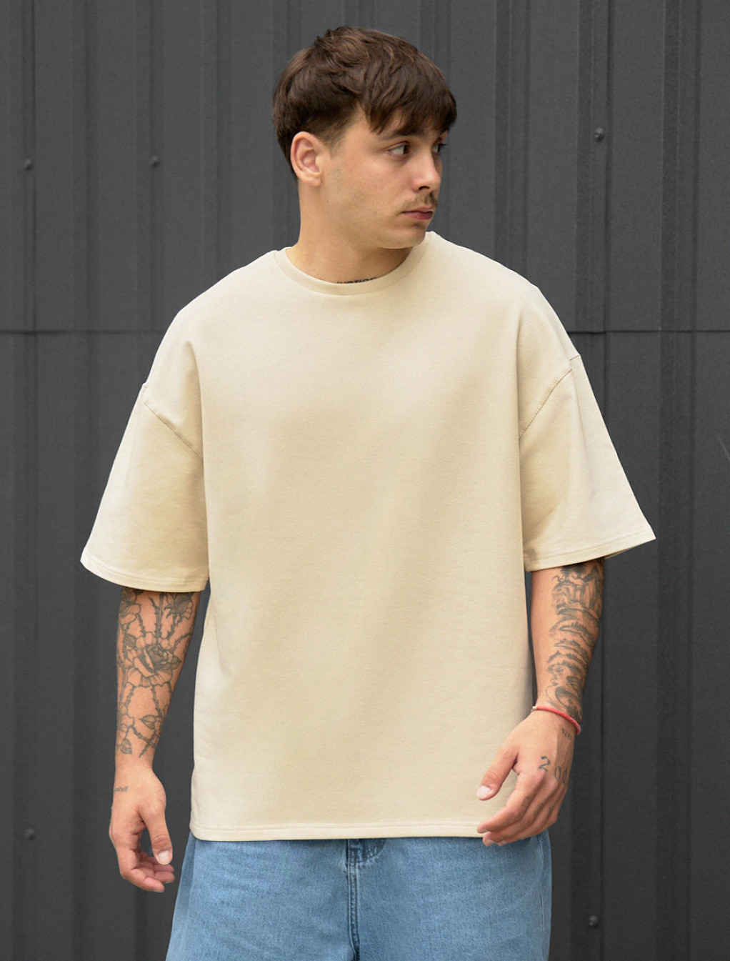 Tricou Staff milk oversize premium