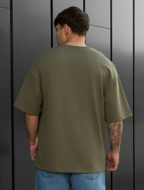 Tricou Staff khaki oversize premium