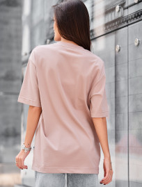 Tricou de damă Staff li light brown oversize
