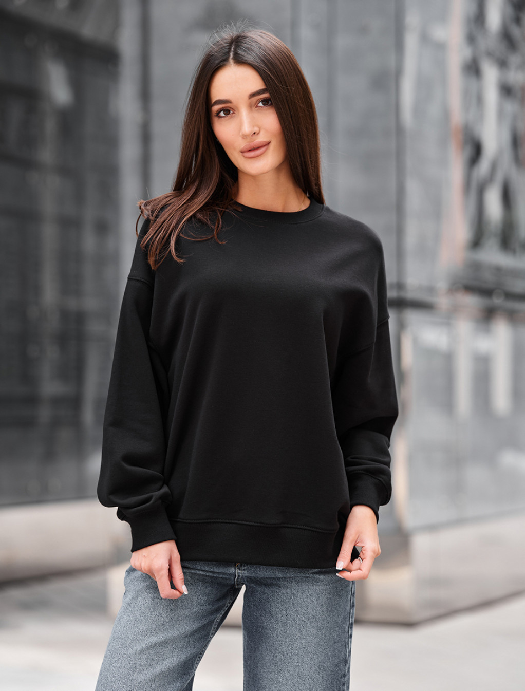 Bluză de trening de damă Staff s black oversize