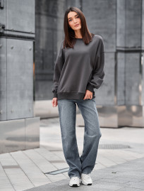 Bluză de trening de damă Staff s dark gray oversize