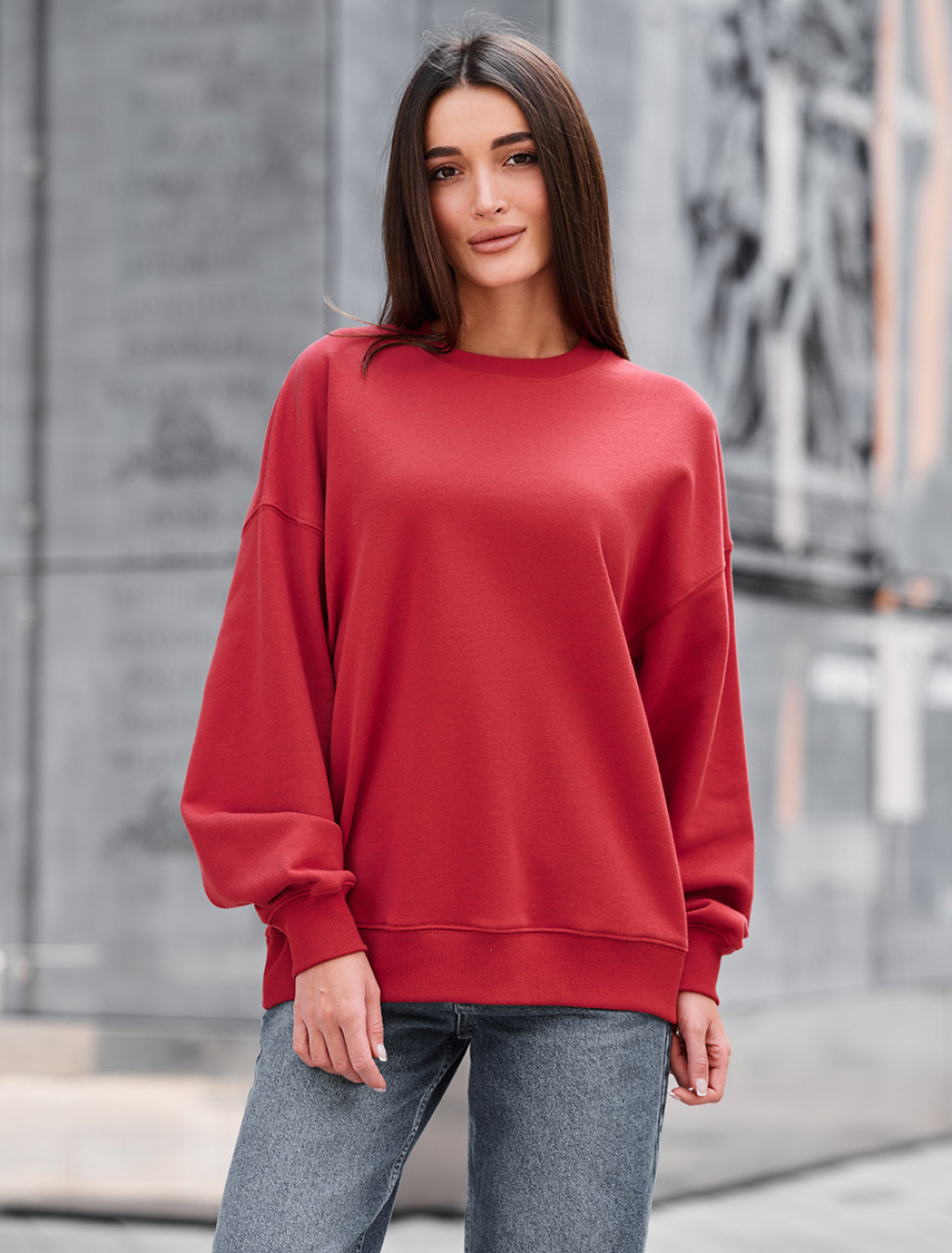 Bluză de trening de damă Staff s bordo oversize