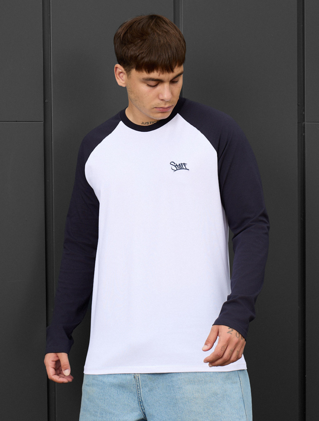 Bluză Staff white & navy logo