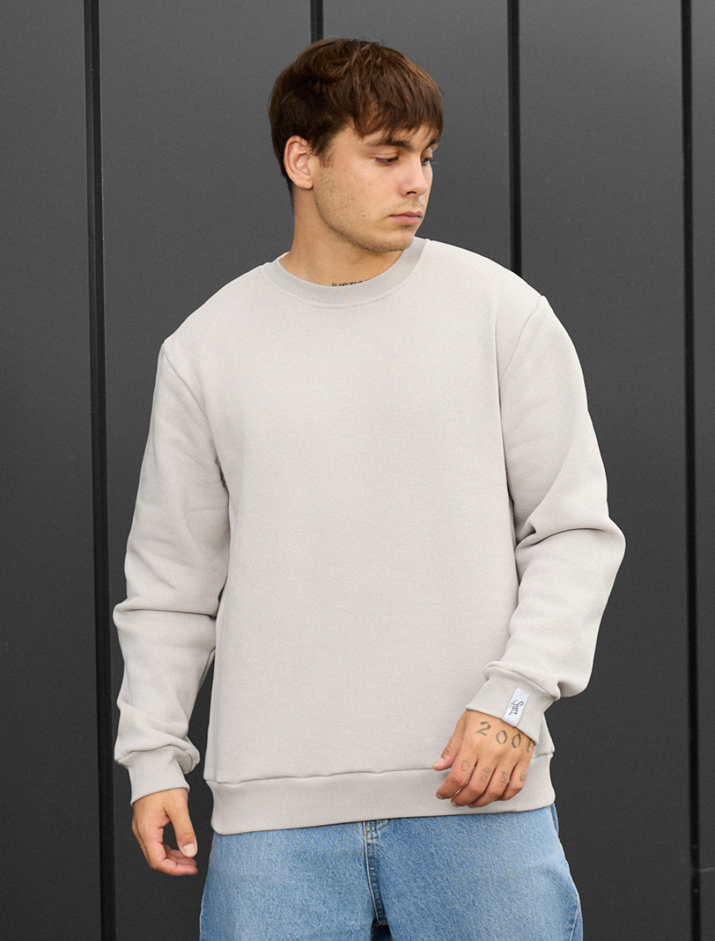 Bluză de trening Staff light gray basic fleece