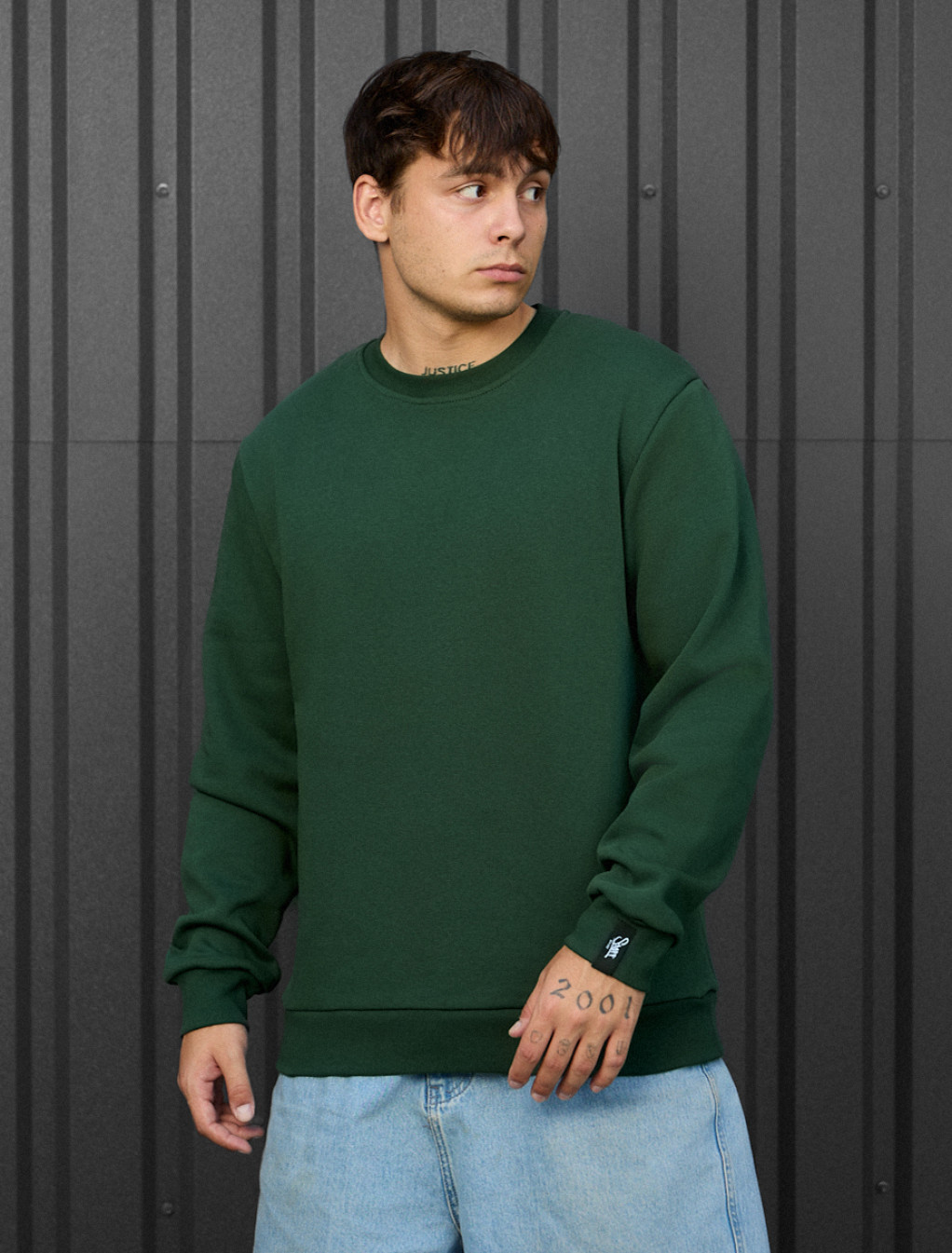 Bluză de trening Staff green basic fleece