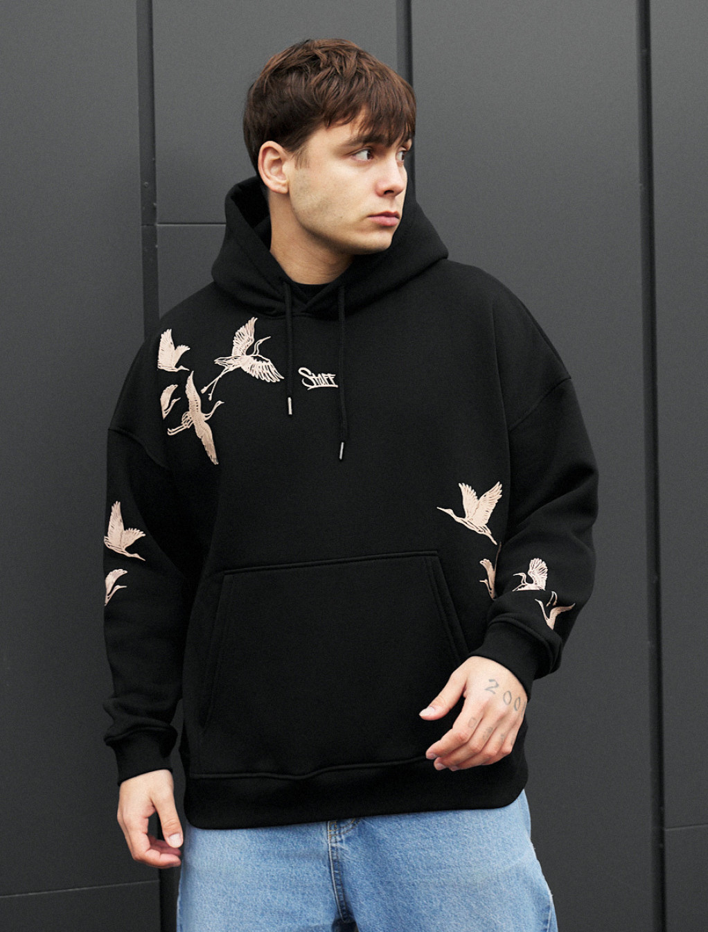 Hanorac Staff logo & birds oversize fleece