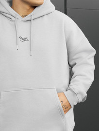 Hanorac Staff logo light gray oversize fleece