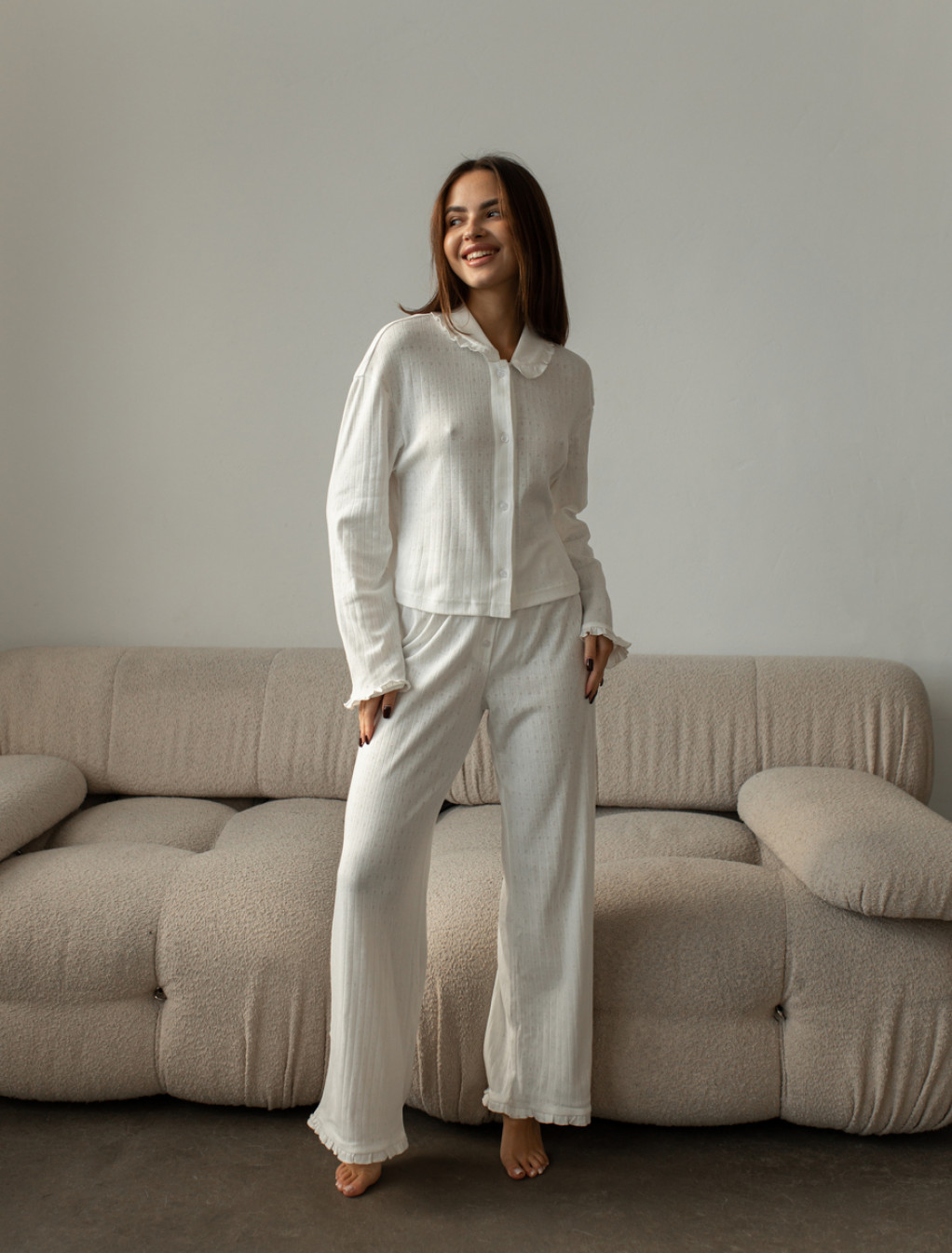 Pijamale de damă Staff me white
