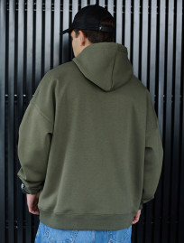 Hanorac Staff khaki basic oversize fleece