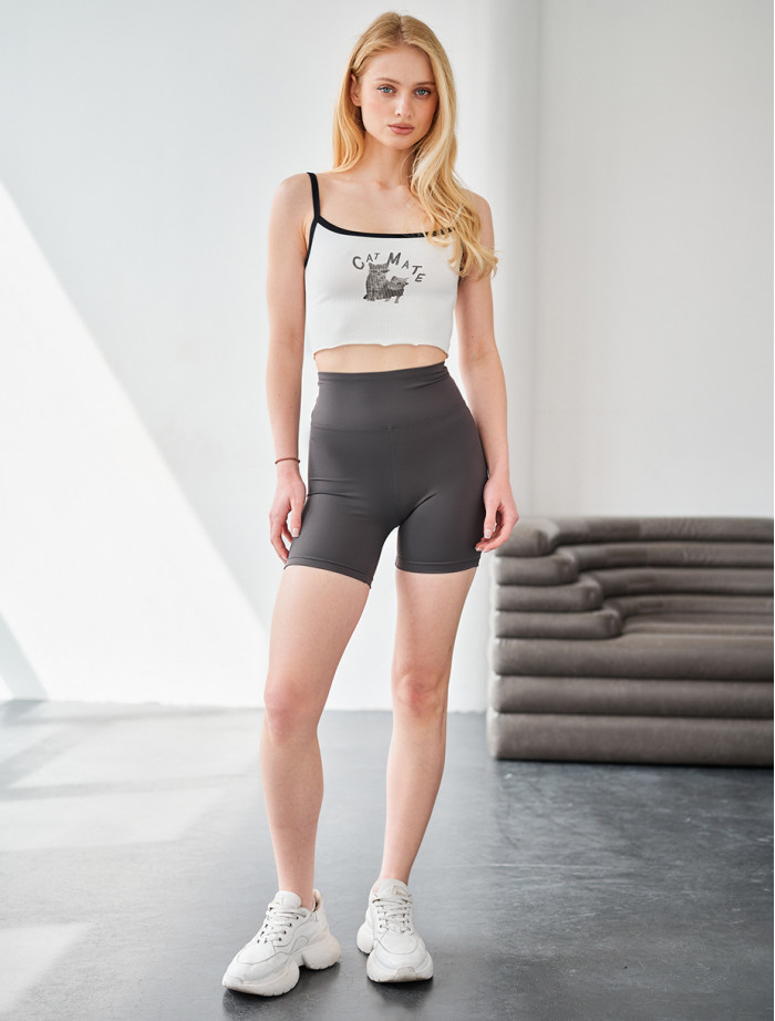 Pantaloni scurți de ciclism de damă Staff en dark gray