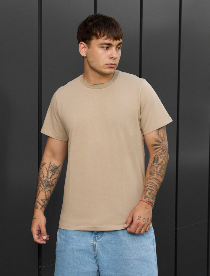 Tricou Staff light brown basic