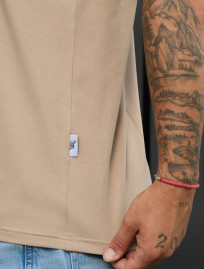 Tricou Staff light brown basic