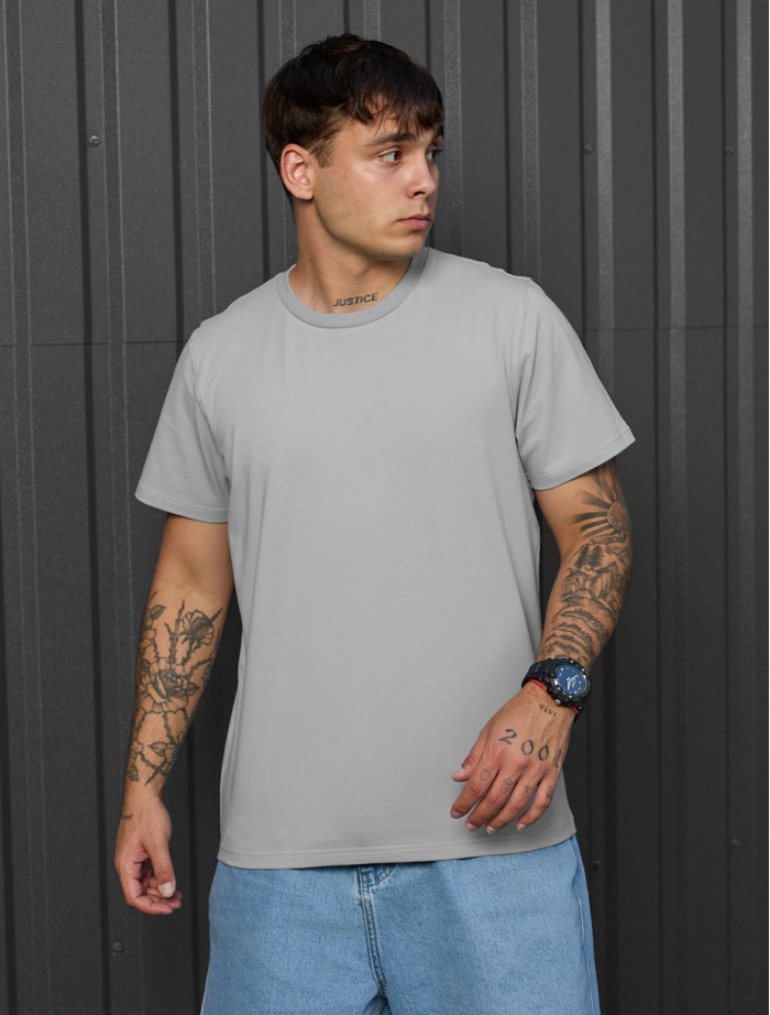 Tricou Staff light gray basic
