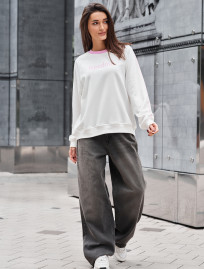 Bluză de damă Staff freedom white oversize