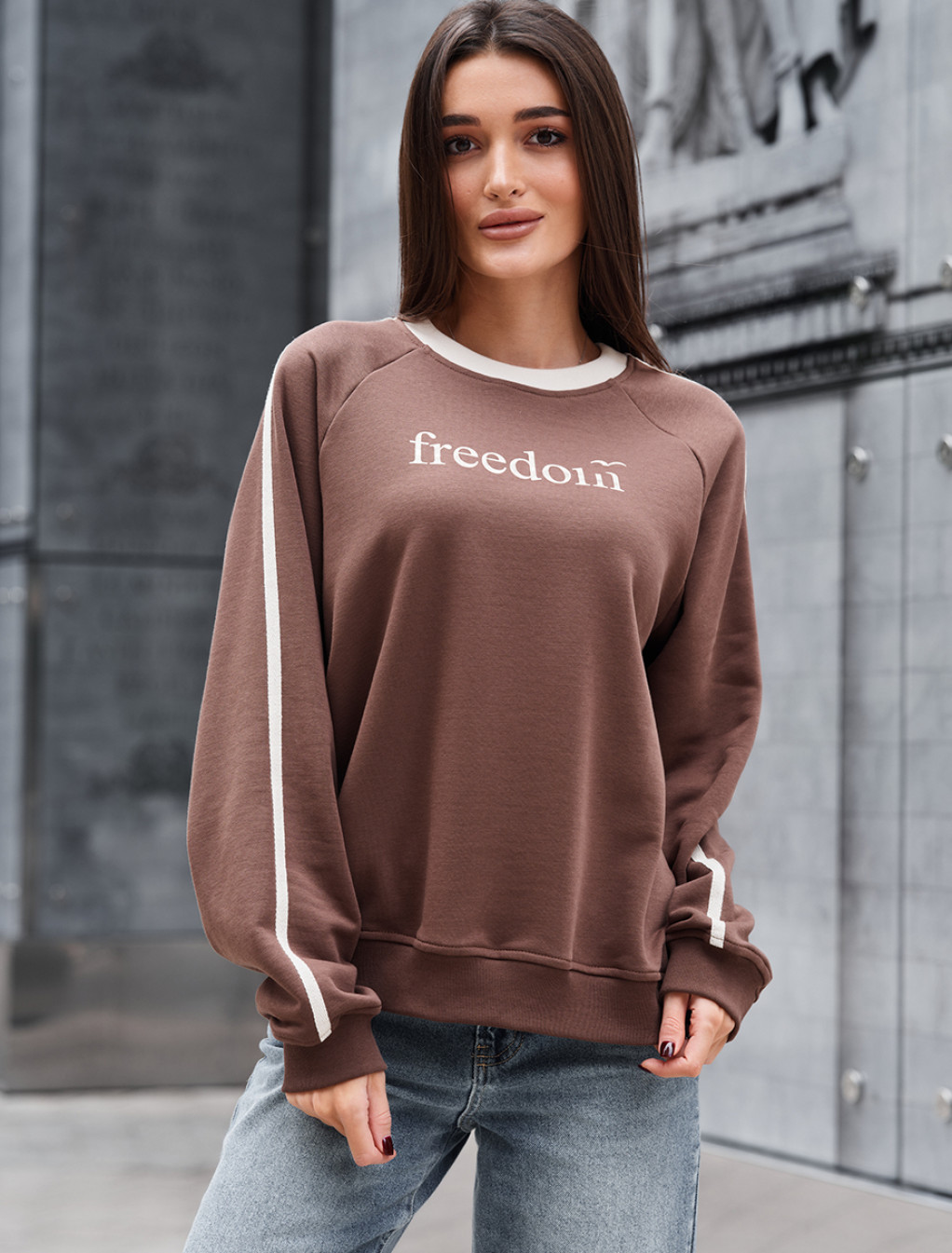 Bluză de damă Staff freedom brown oversize