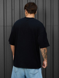 Tricou Staff black logo oversize