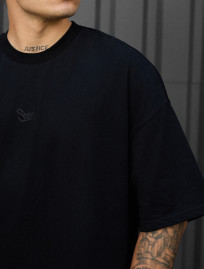 Tricou Staff black logo oversize