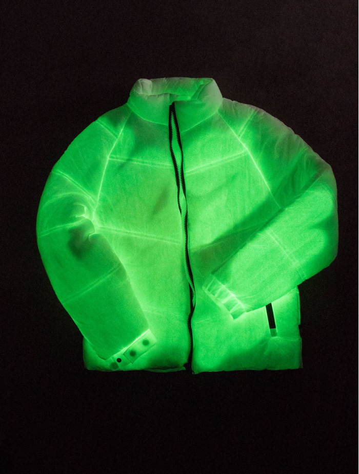 Geacă de iarnă luminescentă Staff ilumin green