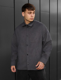 Cămașă Staff velvet dark gray