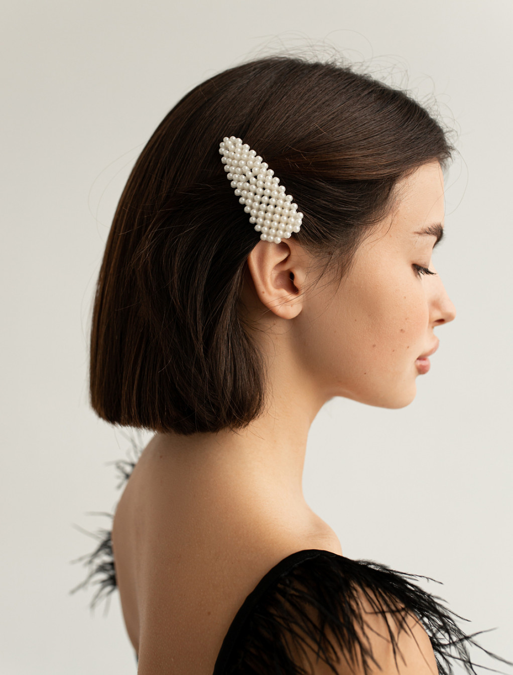Agrafă de păr Staff white pearl 2 (2 buc.)