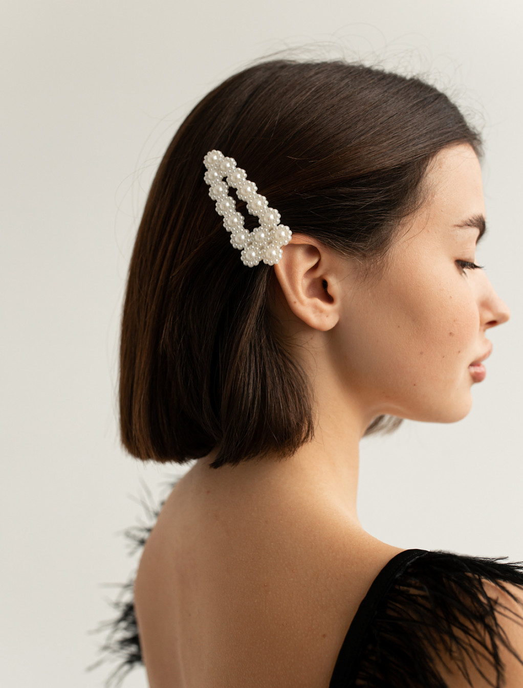 Agrafă de păr Staff white pearl 3 (2 buc.)