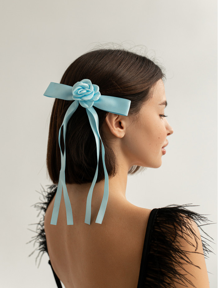 Agrafă de păr Staff light blue flower