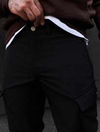 Pantaloni izolați Staff st cargo black fleece