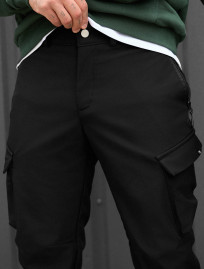 Pantaloni izolați Staff st cargo black fleece