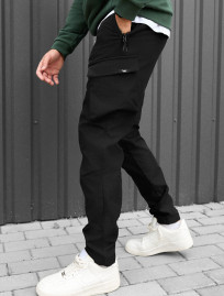Pantaloni izolați Staff st cargo black fleece