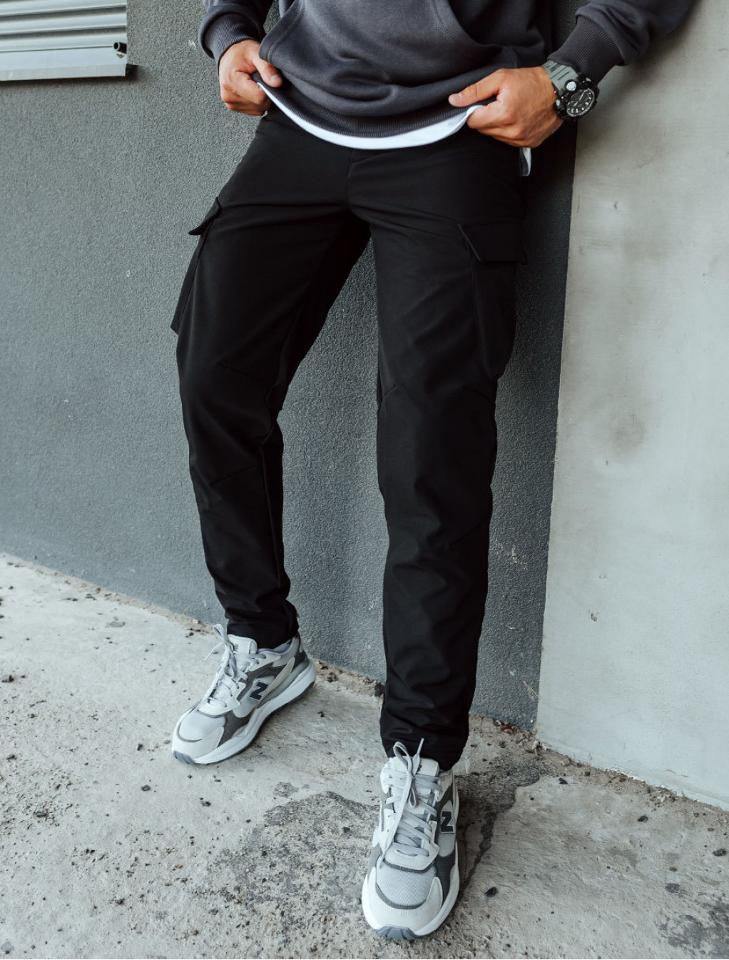 Pantaloni de jogging izolați Staff st cargo black fleece