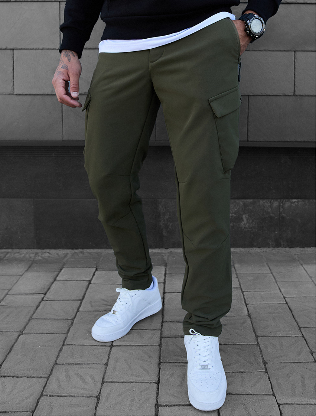 Pantaloni izolați  Staff st cargo khaki fleece