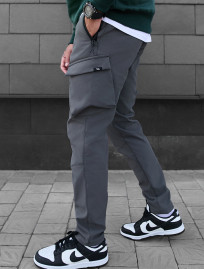 Pantaloni izolați Staff st cargo gray fleece