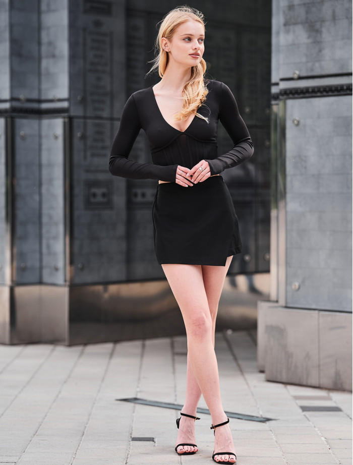 Fustă-pantaloni scurți de damă Staff ev black