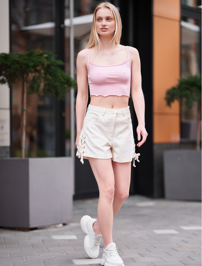 Pantaloni scurți Staff vio milk