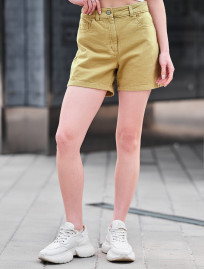 Pantaloni scurți din denim de damă Staff li olive