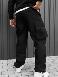 Pantaloni Staff cargo fol black reflective