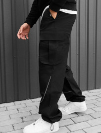 Pantaloni Staff cargo fol black reflective