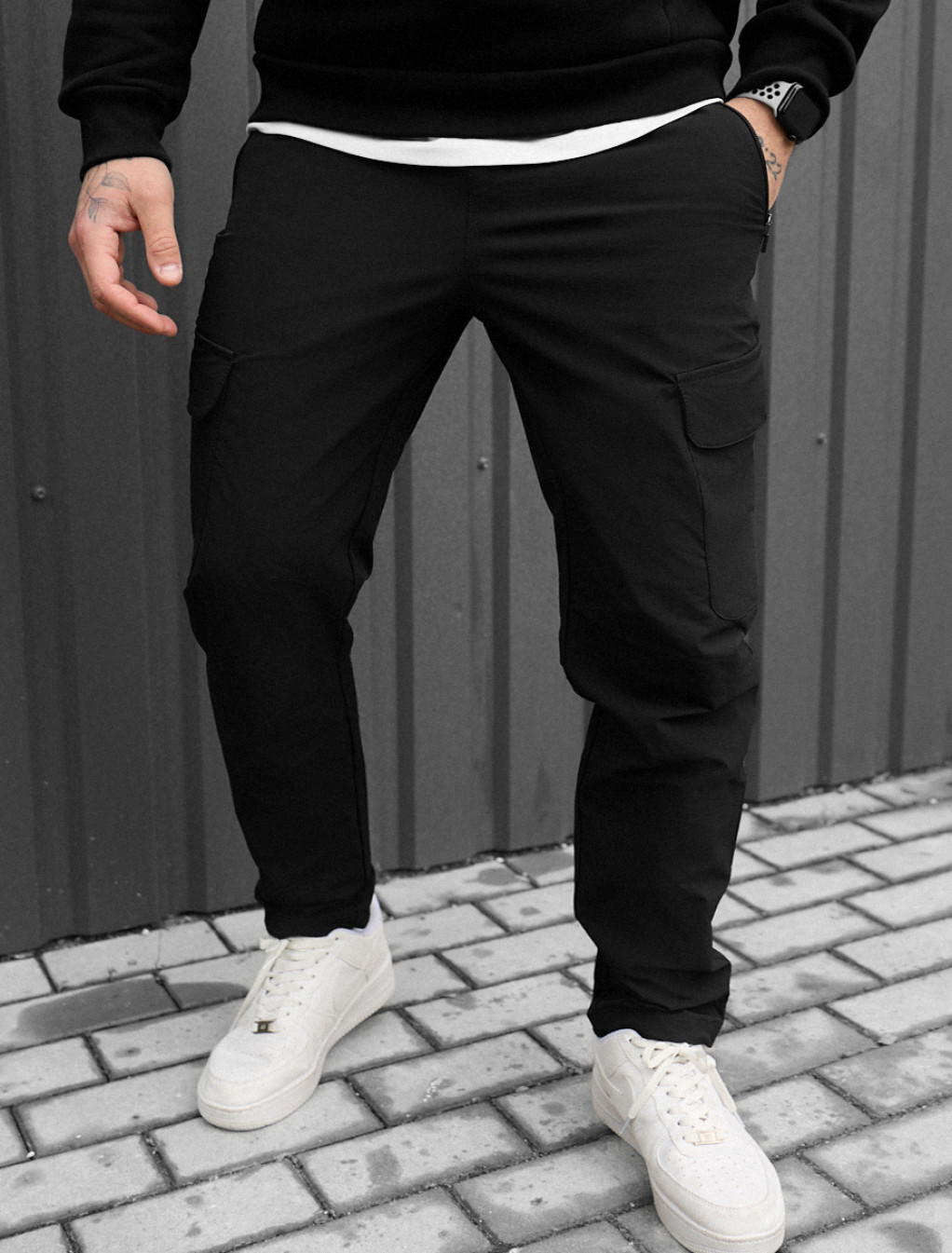 Pantaloni Staff cargo tam black