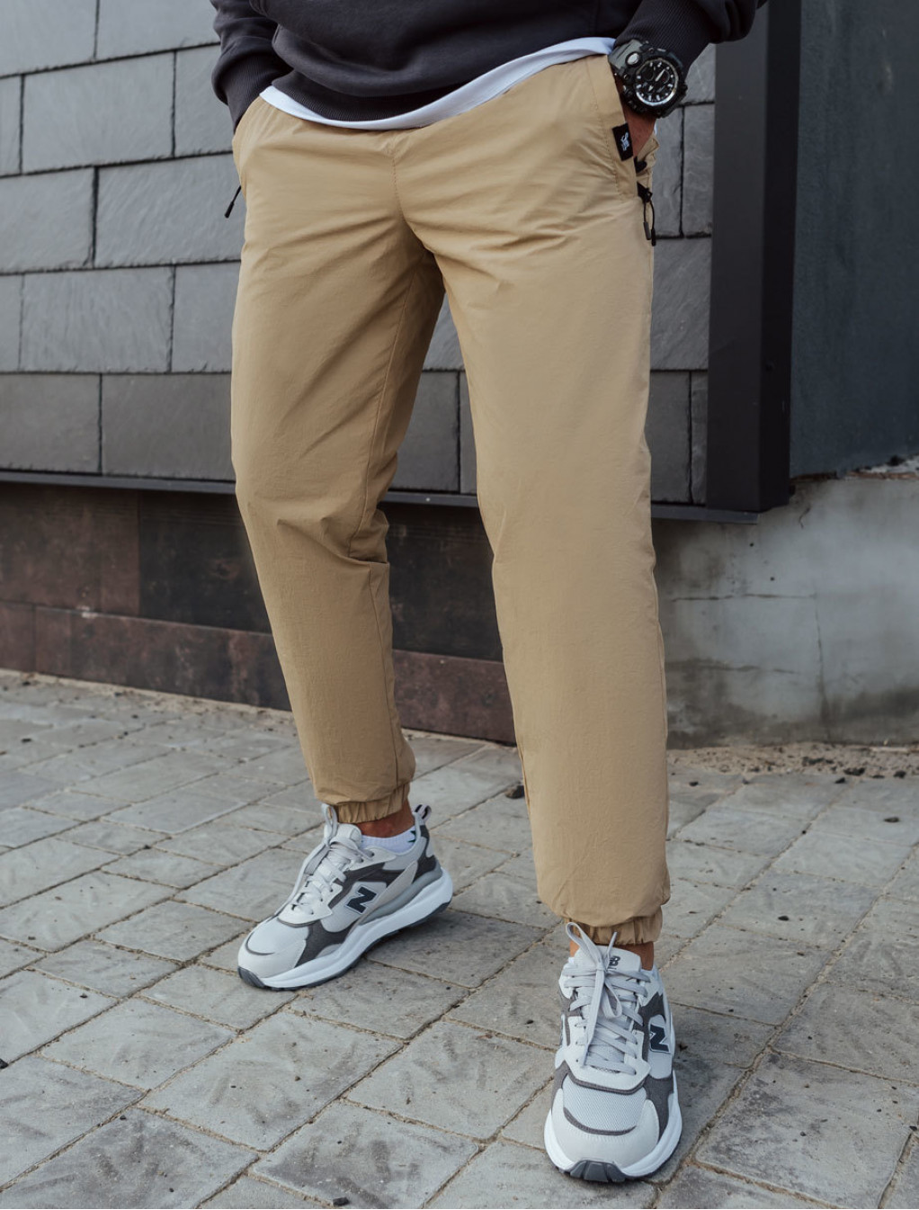 Pantaloni de jogging izolați Staff ba beige fleece