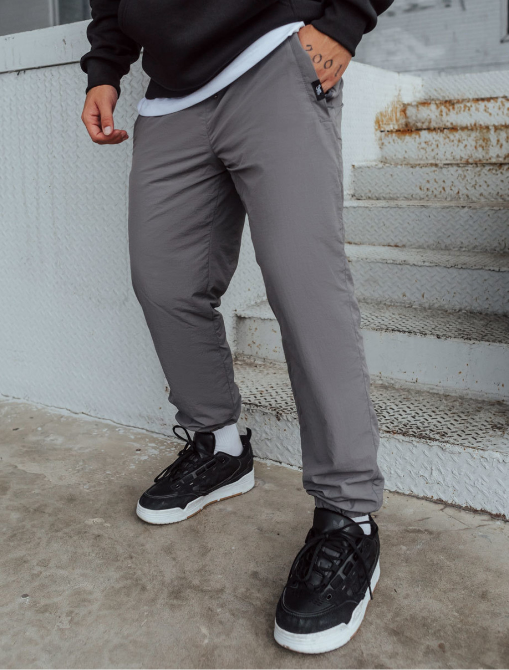 Pantaloni de jogging izolați  Staff ba gray fleece