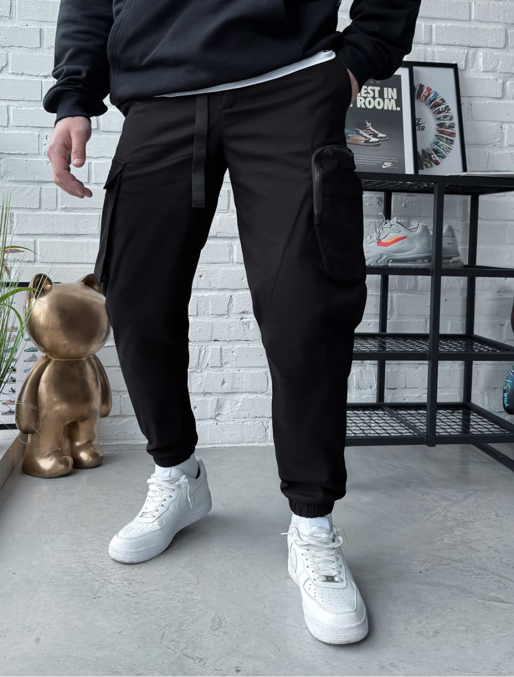 Pantaloni Staff cargo sj black