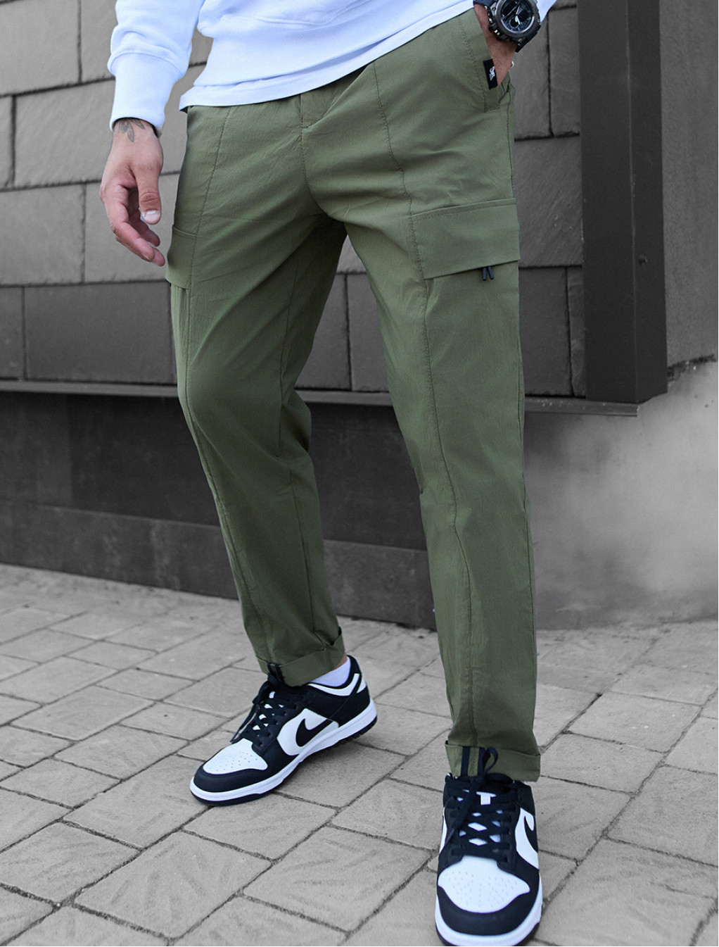 Pantaloni Staff cargo pel khaki