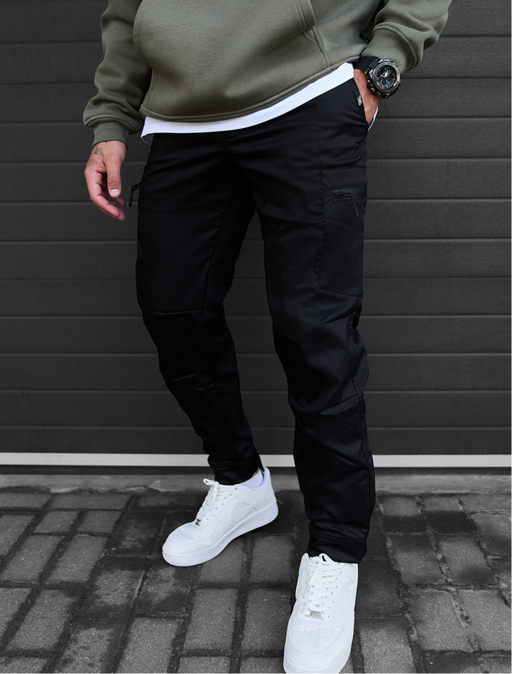 Pantaloni izolați Staff do cargo black fleece