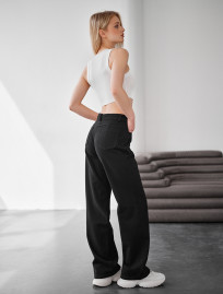 Blugi de damă Staff vin black wide-leg