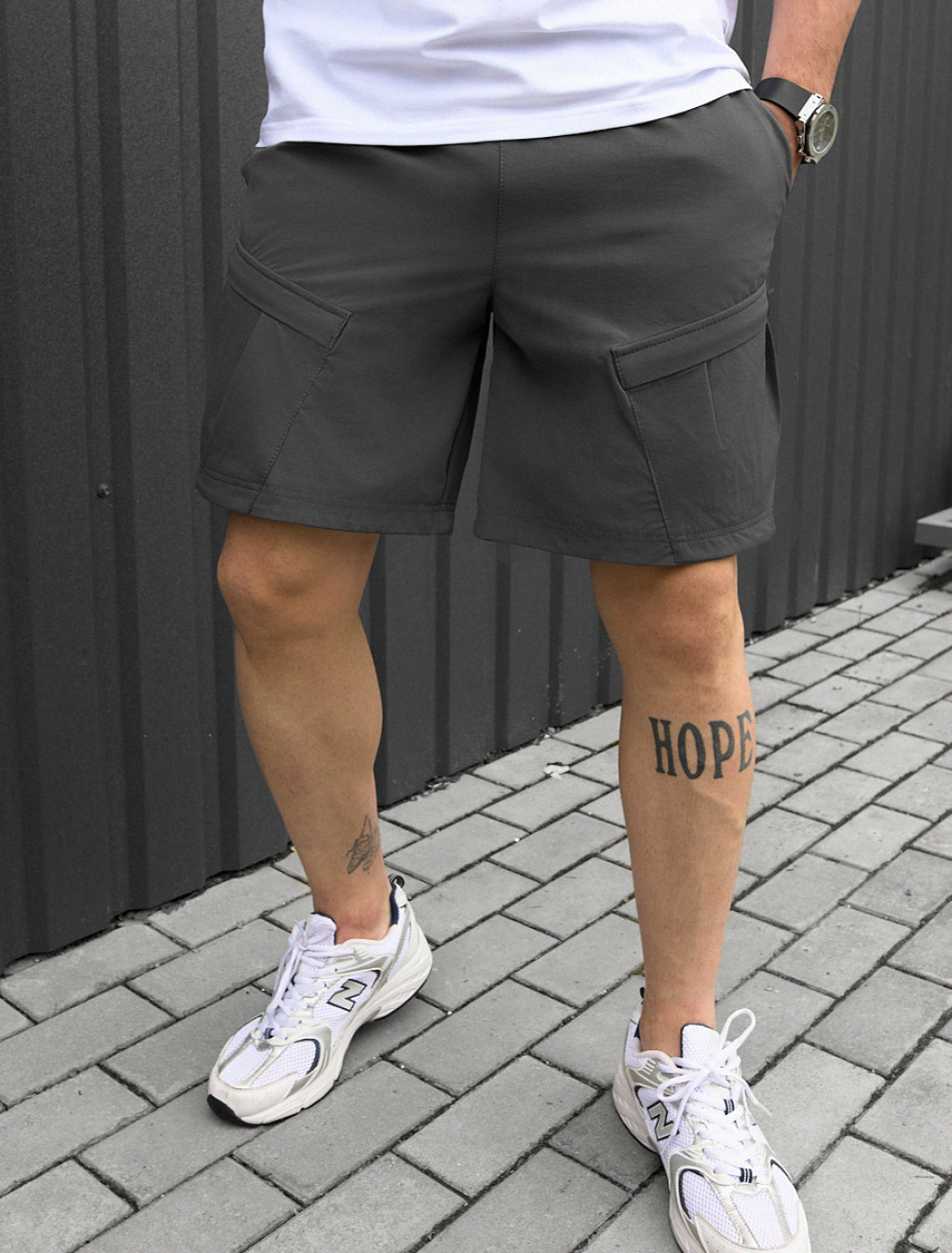 Pantaloni scurți Staff cargo em dark gray