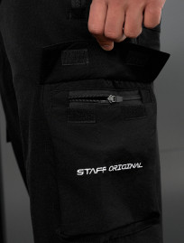 Pantaloni Staff cargo al black