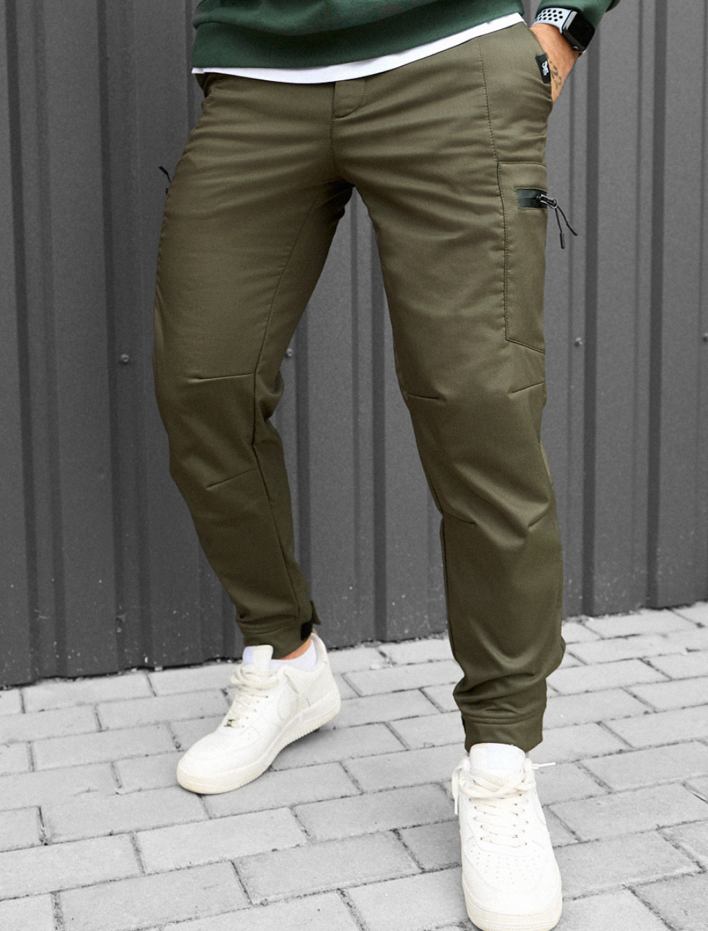 Pantaloni izolați Staff do cargo khaki fleece