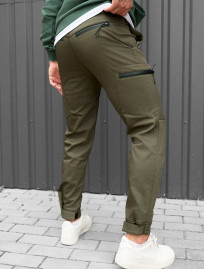 Pantaloni izolați Staff do cargo khaki fleece