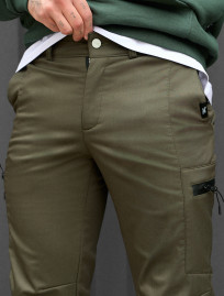 Pantaloni izolați Staff do cargo khaki fleece