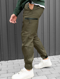 Pantaloni izolați Staff do cargo khaki fleece